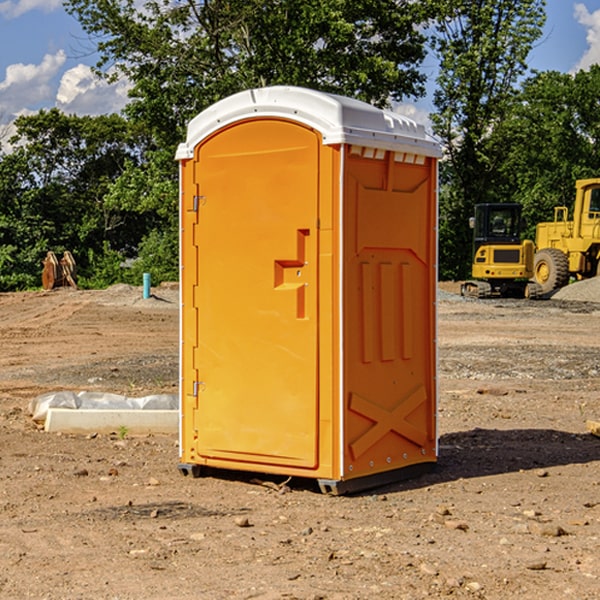 how often are the portable restrooms cleaned and serviced during a rental period in Ripley OH